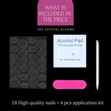 3D cat eye glitter Nails-104- FREE Nail-kit included with this Nails pack