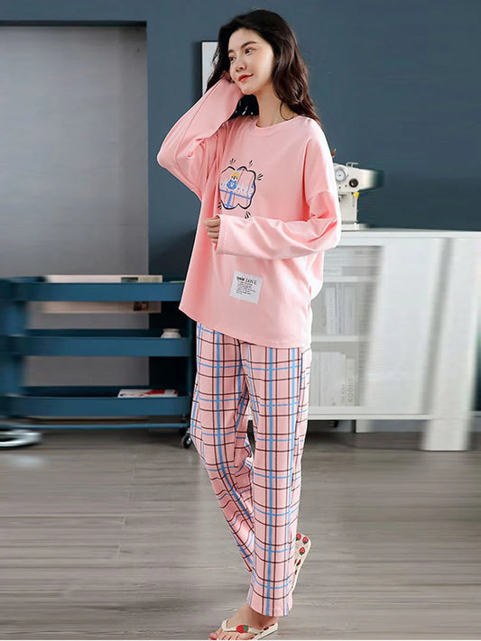 SPARKE Printed PJ Suit - Pink