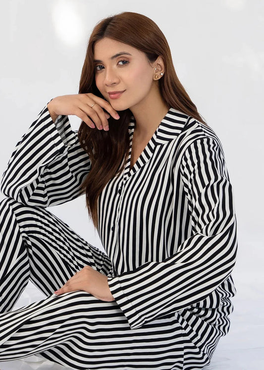 Printed Silk Night Suit