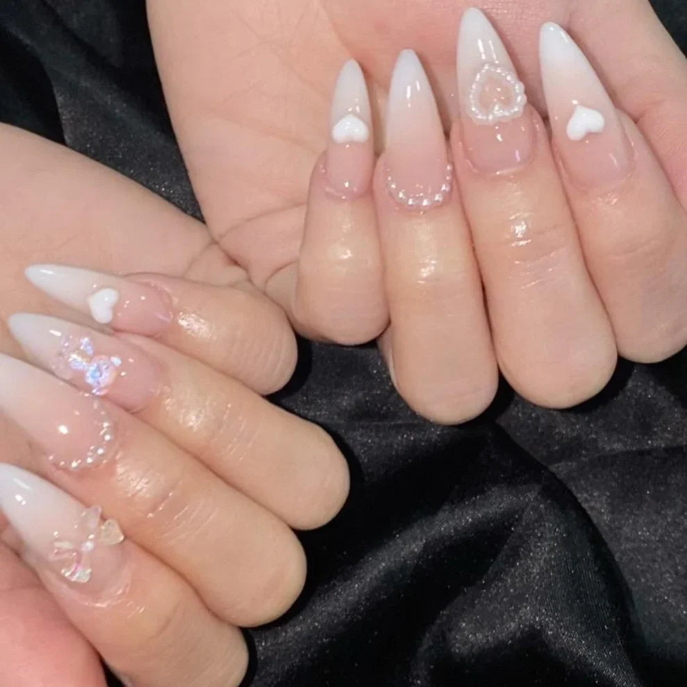 Stylish Nude color Almond Nails