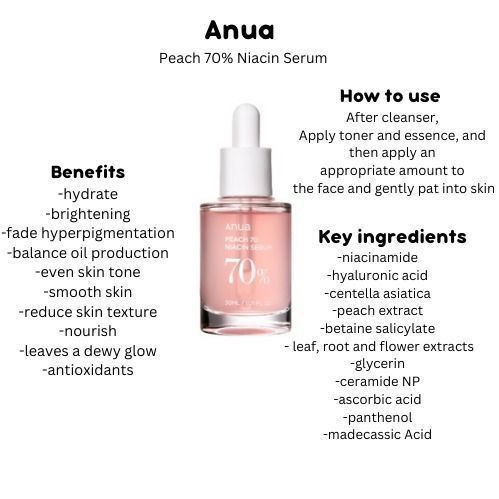 Anua - Peach 70 Niacin Serum 30 ml