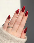 Mirror Red Hot nails Metallic